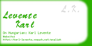 levente karl business card